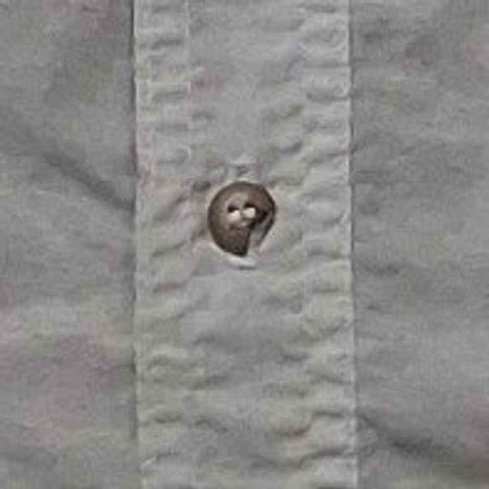 Gramicci Mens Utility Shirt Tan Nylon Short Sleeve Button Down Large Made in USA